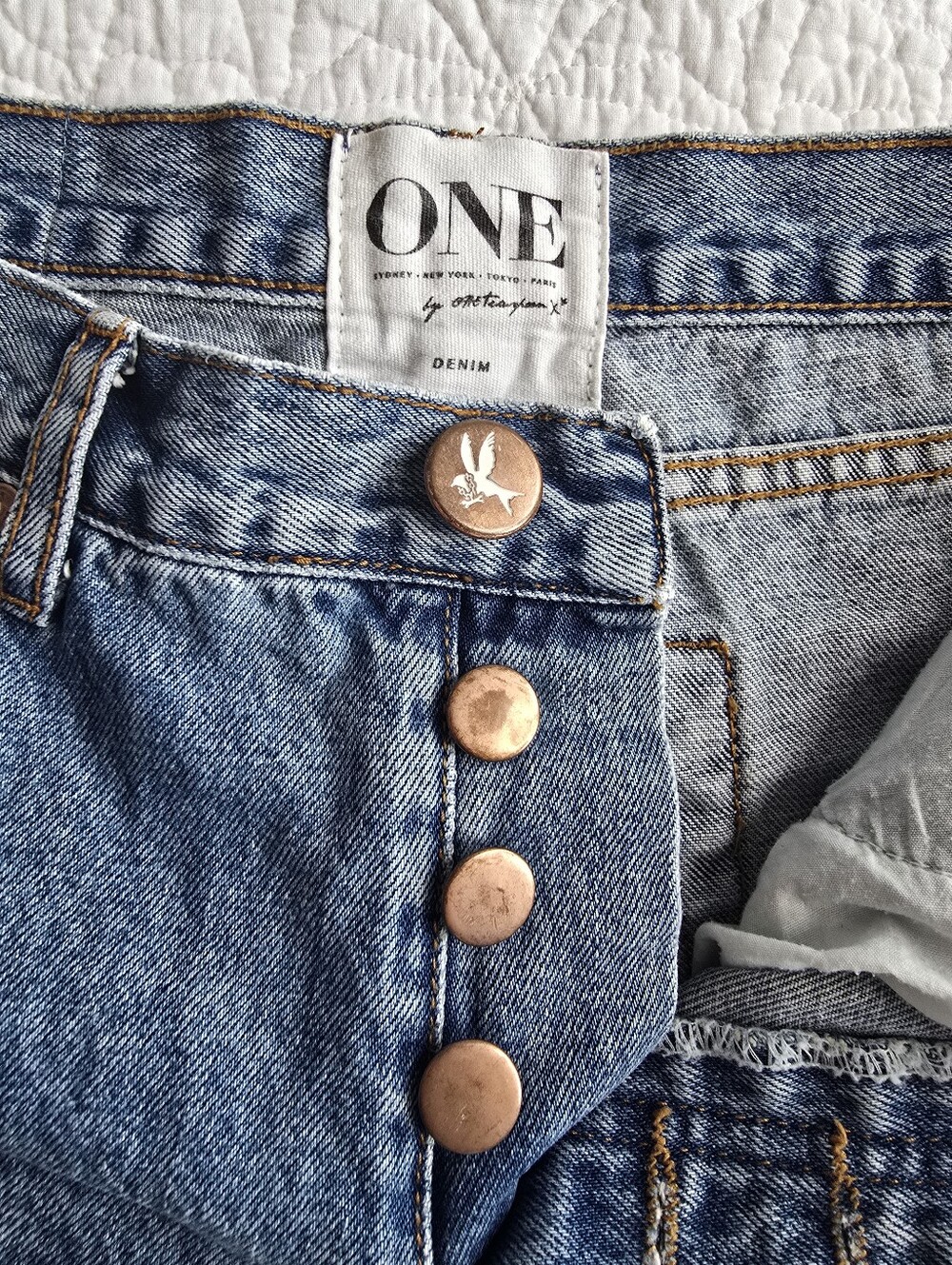 One By One Teaspoon Chargers Distressed Mid Rise Shorts - Picture 4 of 12
